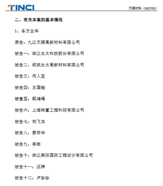 料巨头对簿公堂！天赐材料索赔近89亿元开元棋牌app前总工程师泄密两大锂电材(图2)